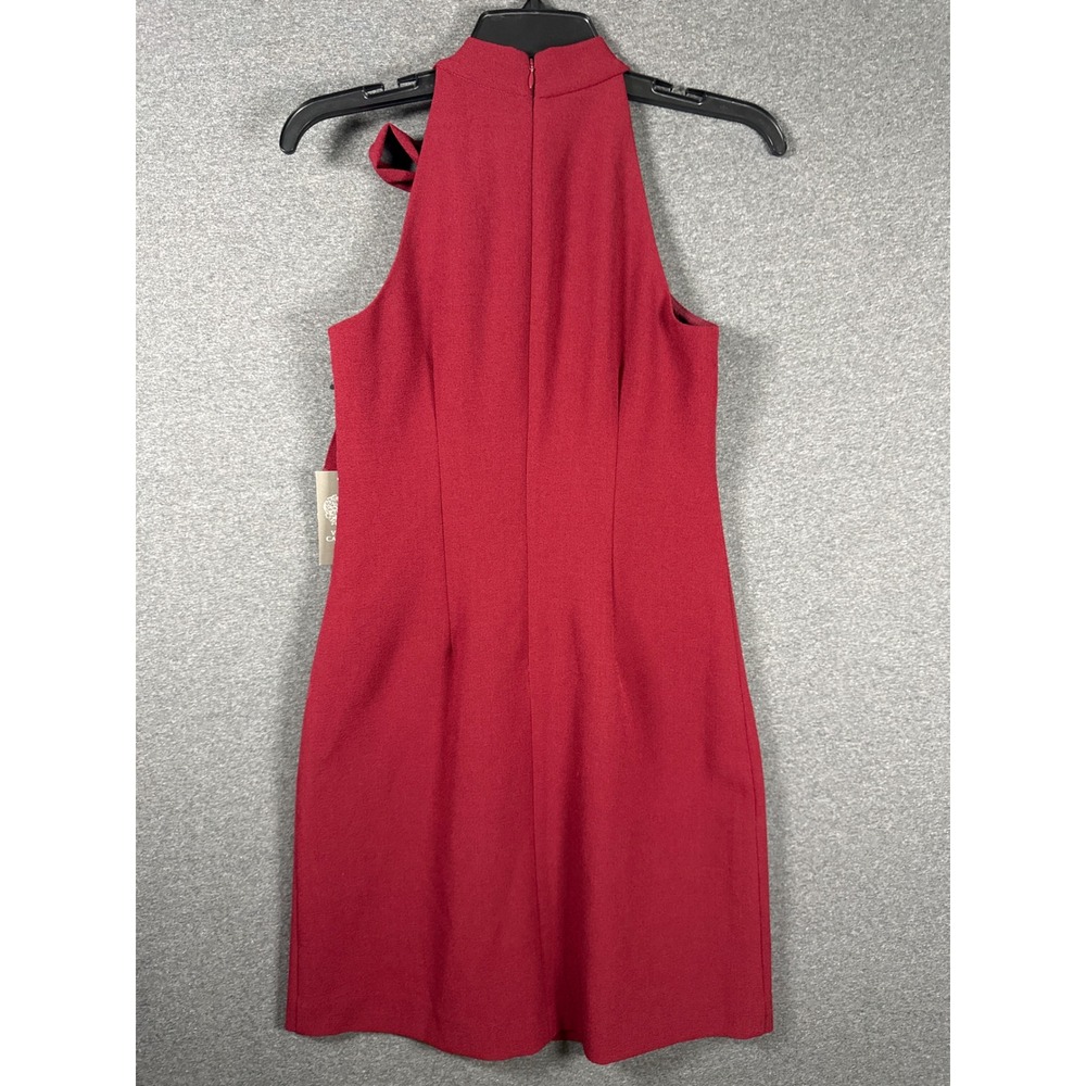 Vince Camuto Red Halter Neck Tie Bow Sheath Dress Size 2 New party cocktail Chic - Picture 5 of 6